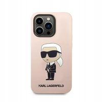 2 x Etui Karl Lagerfeld Silicone Ikonik na iPhone 14 Pro - różowe