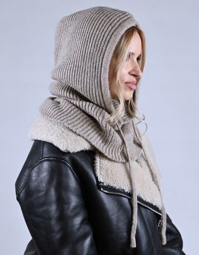 CZAPKA Kominiarka KAPTUR komin Balaclava damska ciepła miekka zimowa Latte na Arena.pl