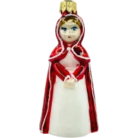 Bombka choinkowa szklana: Wysoki Czerwony kapturek