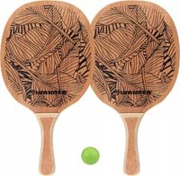 Rakietki drewniane zestaw do tenisa plażowego paletki + piłeczka WAIMEA