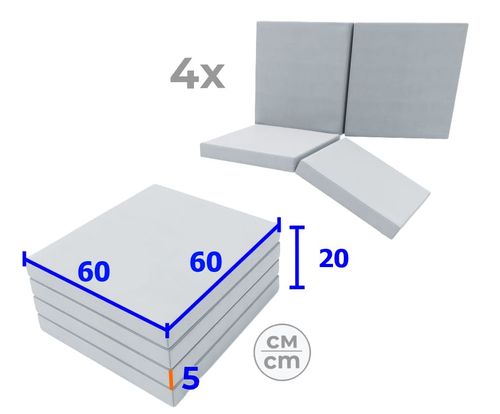 mata do zabawy kwadratowa 120 cm 4-częściowa turkusowy na Arena.pl