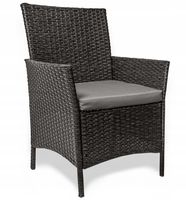 Meble ogrodowe rattanowe KRZESŁO FOTEL Classic CIEMNY brązowy WYGODNY