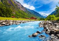 Fototapeta 3D widok rzeka kamienie 350x245 FLIZ