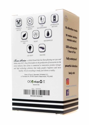 stymulator rechargeable butt plug vibrator usb 10 functions   silver na Arena.pl