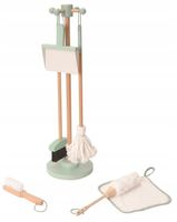 ZABAWKI DLA DZIECI 3+ ZESTAW DO SPRZĄTANIA DREWNIANY PRZYBORY 6EL. LELIN