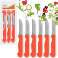 6x nóż nożyk kuchenny krojenia warzyw 6szt noże uniwersalne pomarańczowy