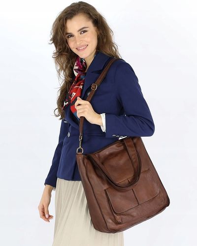 Torba SHOPPER SKÓRZANA torebka A4 MARCO MAZZINI na Arena.pl