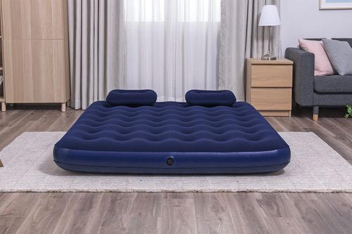 Dmuchany Materac Do Spania Queen 2-Osobowy Flokowany Bestway 203X152X22Cm na Arena.pl