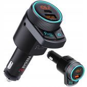 Transmiter FM Bluetooth Feegar AUX Szybka Ładowarka QC 3.0 38W