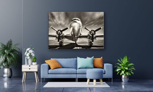 OBRAZ NA PŁÓTNIE 134 Samolot 60x40cm na Arena.pl
