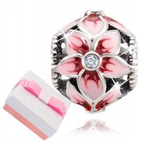 ZAWIESZKA CHARMS KORALIK KWIAT SREBRNY 925 BEADS CHARMS ORYGINALNY SREBRO