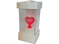 ZNICZ ZNICZE LAMPION NA GRÓB LA250 BIAŁY+SERCE CZERWONE LED