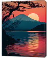 Obraz 70x90cm Góra Wieczorem