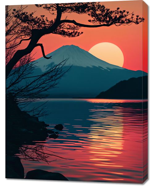 Obraz 70x90cm Góra Wieczorem zdjęcie 1