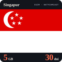 Karta eSIM Internet Singapur 5 GB na 30 dni - bez rejestracji