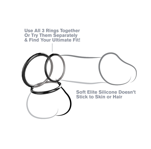 zestaw pierścieni fantasy c-ringz silicone 3-ring stamina set pipedream na Arena.pl