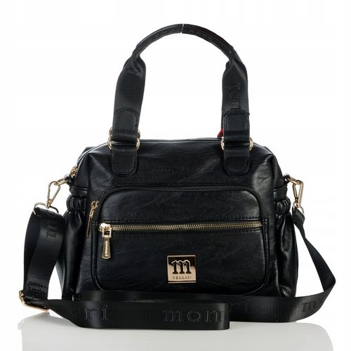 Listonoszka Kuferek PREMIUM Torebka Damska Monnari czarna Pojemna do pracy na Arena.pl