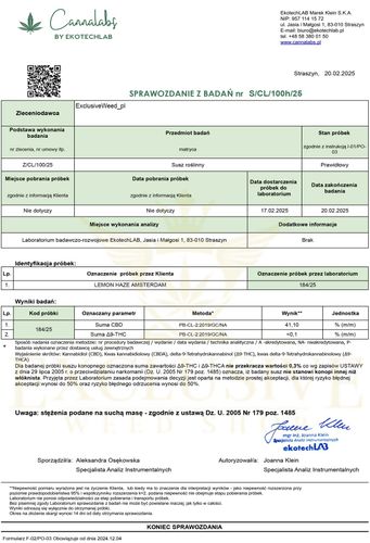 Susz konopny CBD Lemon Haze SUPER AMSTERDAM 2g na Arena.pl