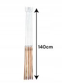 Nierdzewne Kijki Kije 140cm długie Ognisko Grill Widelec Ogniskowy