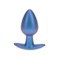 smooth silicone anal plug - medium - 3.1 / 7,9 cm - metallic blue
