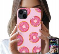 ETUI DO IPHONE 14 - WZÓR Z PĄCZKAMI DONATAMI POLEWĄ CUKROWĄ