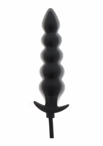 extreme inflatable ribbed plug advance silikonowy, pompowany, czarny na Arena.pl