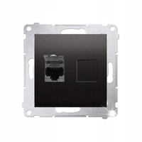 GNIAZDO KOMPUTEROWE RJ45 kat.6 EKRANOWANE SIMON 54 D61E.01/48 ANTRACYT