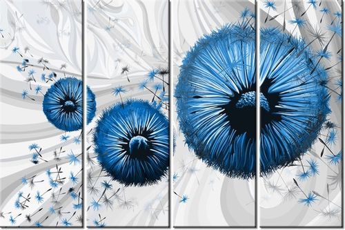 120CM 80 OBRAZ 4 ELEM NIEBIESKI DMUCHAWIEC 2 ŚCIENNY na Arena.pl