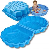 PIASKOWNICA ZAMYKANA PLASTIKOWA XL 2 elementy DUŻA MUSZELKA Paradiso Toys