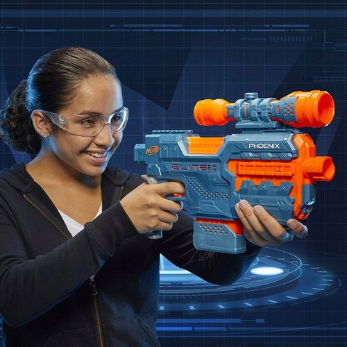 PISTOLET NERF ELITE 2.0 PHOENIX CS-6 AUTOMAT + CELOWNIK na Arena.pl