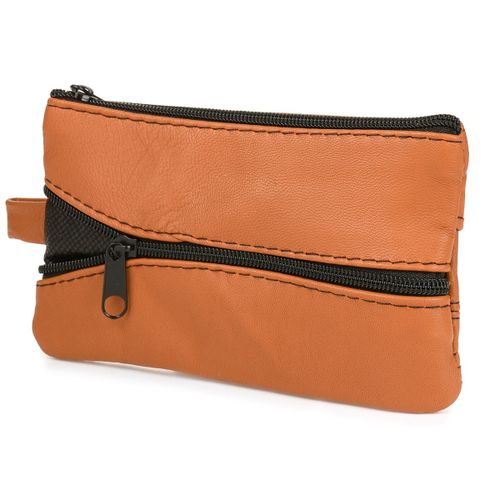 Etui Na Klucze Duże Trzykomorowe Skórzane Pojemne Na Karty Beltimore Camelowe G86 na Arena.pl