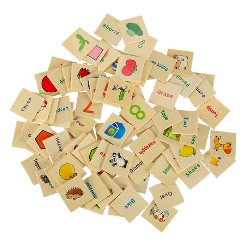 Sorter Drewniany Układanka Logiczna Edukacyjna Dopasuj Obrazki dla Dzieci na Arena.pl