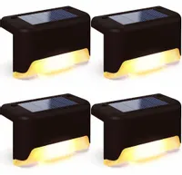 4x LAMPA SOLARNA LED SCHODOWA ZEWNĘTRZNE LAMPKI NA SCHODY TARAS WODOODPORNA