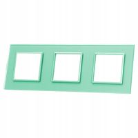 RAMKA SZKLANA POTRÓJNA (3 PUSZKI) - ZIELONA LIVOLO