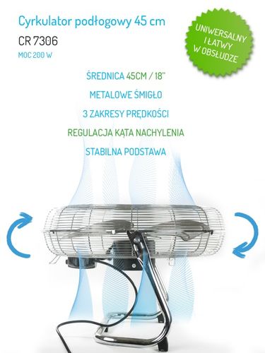 CR 7306 Cyrkulator podłogowy 45 cm na Arena.pl
