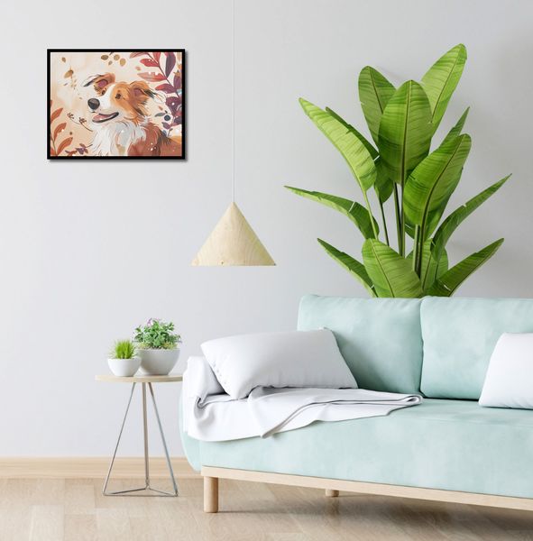 Plakat 50x40cm Collie Jesienną Porą zdjęcie 4