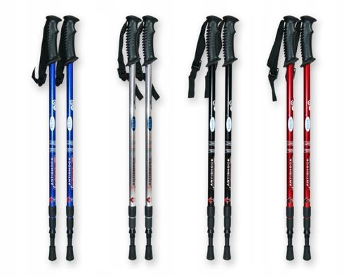 Kijki NORDIC WALKING trekkingowe 2szt ZESTAW REGULOWANE POKROWIEC KOŃCÓWKI na Arena.pl