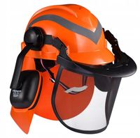 OSŁONA TWARZY Zestaw ochronny dla pilarza KASK + SŁUCHAWKI + OCHRONA TWARZY