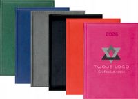 KALENDARZ A6 2026 tygodniowy TERMINARZ LOGO GRAFIKA TEKST z nadrukiem UV