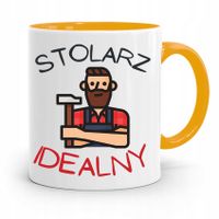 Kubek Żółty Prezent Dla Stolarza Stolarz Idealny Z Nadrukiem Ze Zdjęciem
