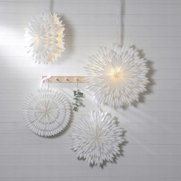 Gwiazda wisząca biała ICE 70 cm zdjęcie 10