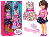 Duża Lalka Do Stylizacji Dla Dzieci 3+ Brunetka + 2 Stroje + Grzebyk