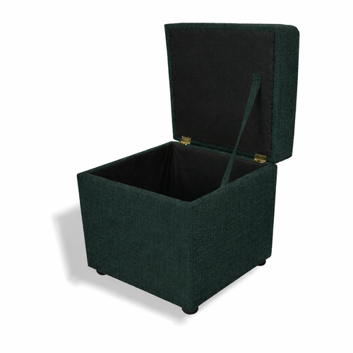 Pufa kwadratowa pojemnik salon sypialnia 38x38x42 butelkowa zieleń OTTO na Arena.pl