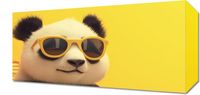 Obraz 40x20cm Panda w Wakacyjnym Nastroju