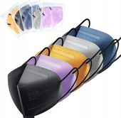 Zestaw Maseczek Ochronnych FFP2 5-warstwowe 3D Kolorowe 30 sztuk