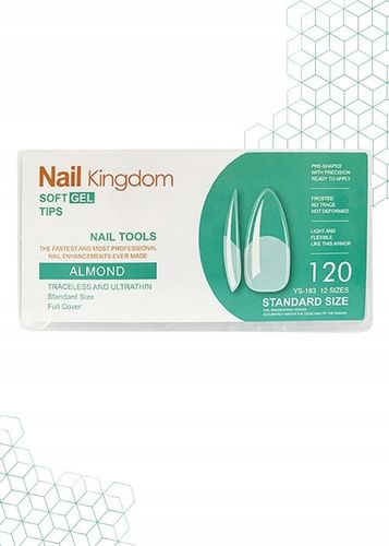Tipsy Do Przedłużania Paznokci Migdał Almond w kasetce 120 szt. na Arena.pl