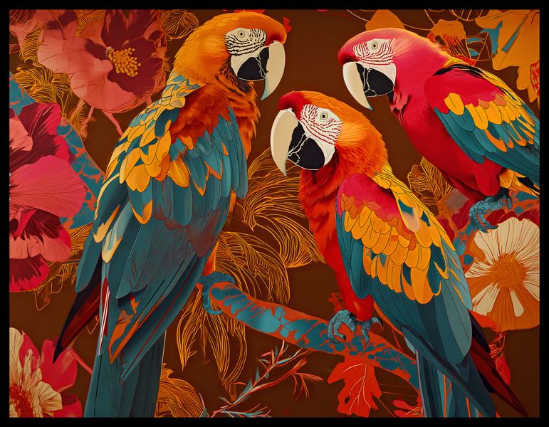 Plakat 65x50cm Kolorowe Ary zdjęcie 2
