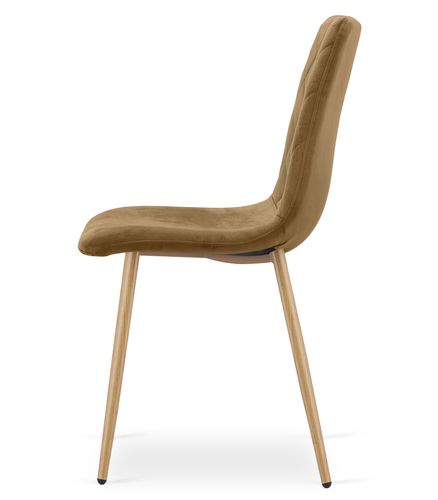 Krzesło TURIN - brązowy aksamit / nogi kolor drewna x 3 na Arena.pl