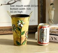 Vintage Doniczka doniczka -  Wiadro - METALOWA - Idealna Do Domu I Ogrodu 47