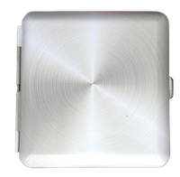 Elegancka Papierośnica Metalowa W Kolorze Oliwkowym I Białym